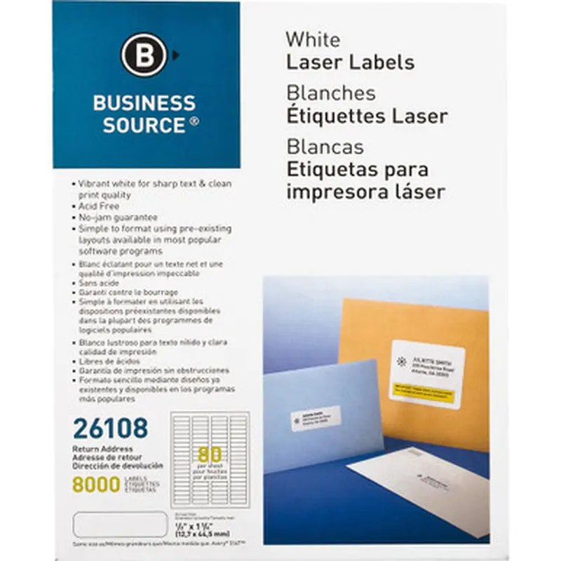 Business Source 26108 Address Laser Labels