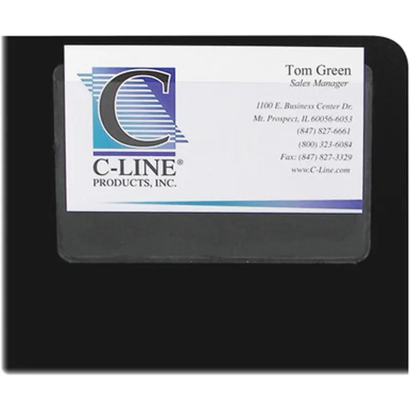 C-Line 70257 Self-adhesive Business Card Holders