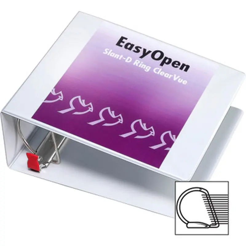 Cardinal 10350CB EasyOpen Clearvue Slant D-Ring Binders