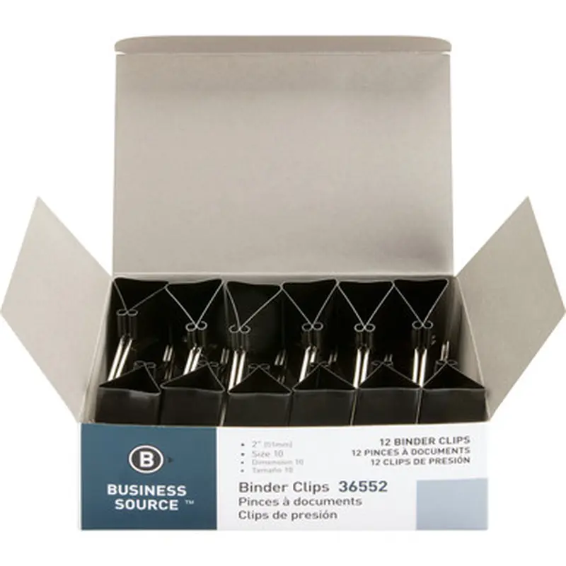Business Source 36552BD Fold-back Binder Clips