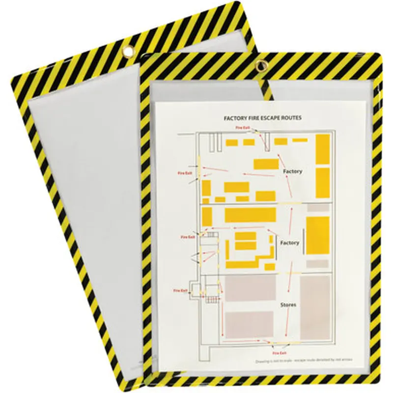 C-Line 44101 Safety Striped Shop Ticket Holders