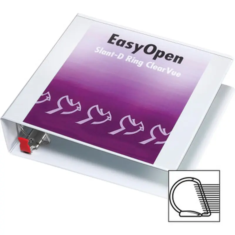 Cardinal 10320 EasyOpen Clearvue Slant D-Ring Binders
