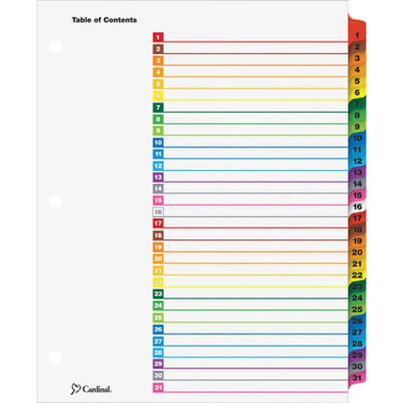 Cardinal 60118 OneStep Daily Index System