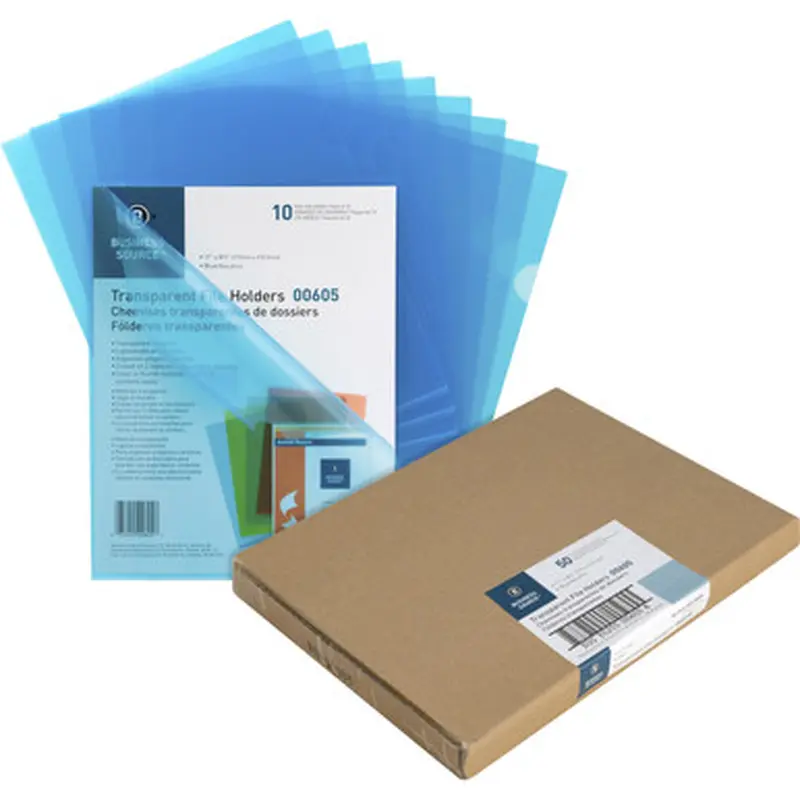 Business Source 00605BX Transparent Poly File Holders