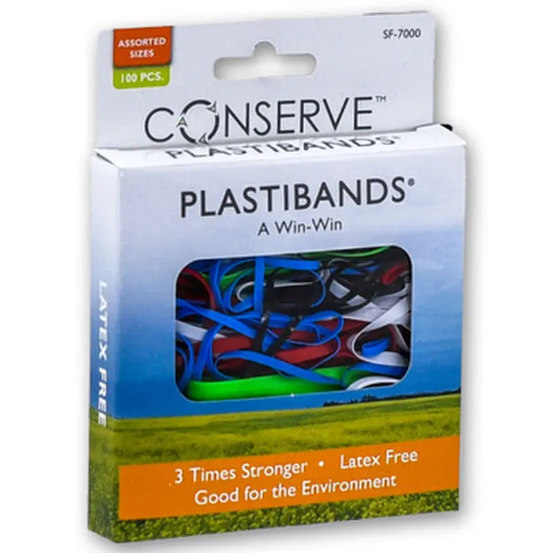 Conserve Plastibands SF-7000 by Baumgartens, Assorted Sizes, Box of 100