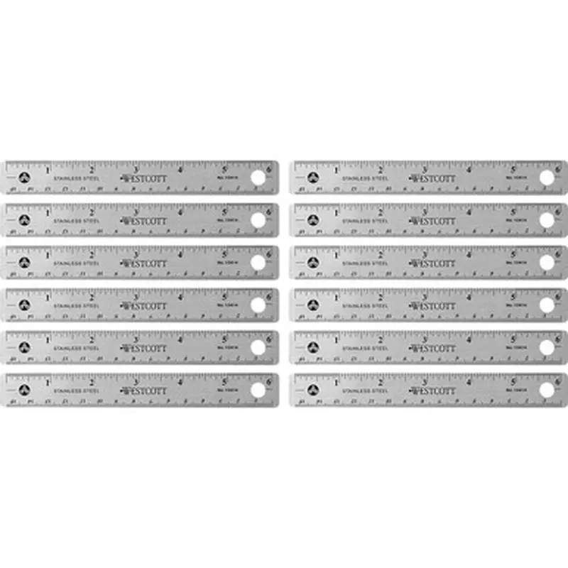 Westcott 10414BX Stainless Steel Rulers