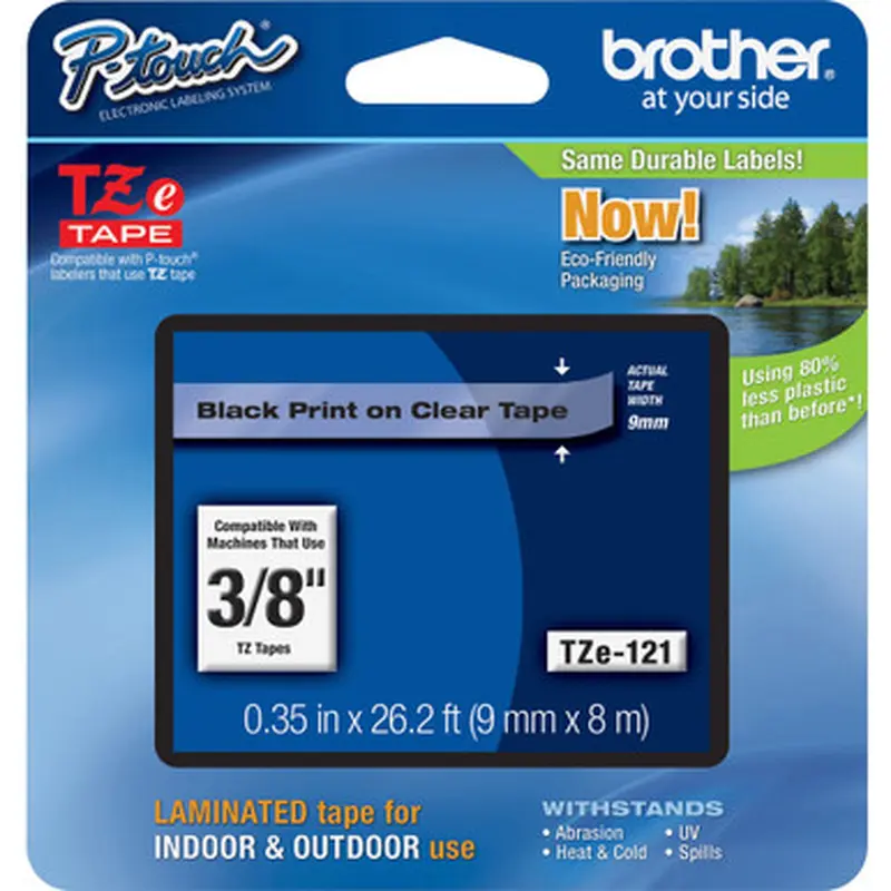 Brother TZE121 P-touch TZe Laminated Tape Cartridges