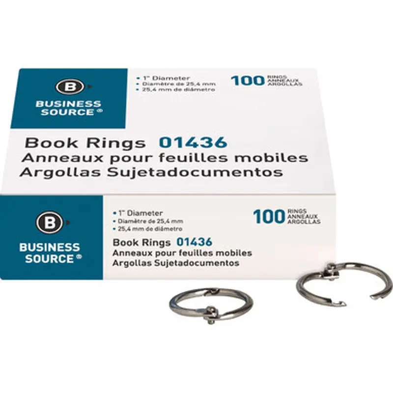 Business Source 01436 Standard Book Rings