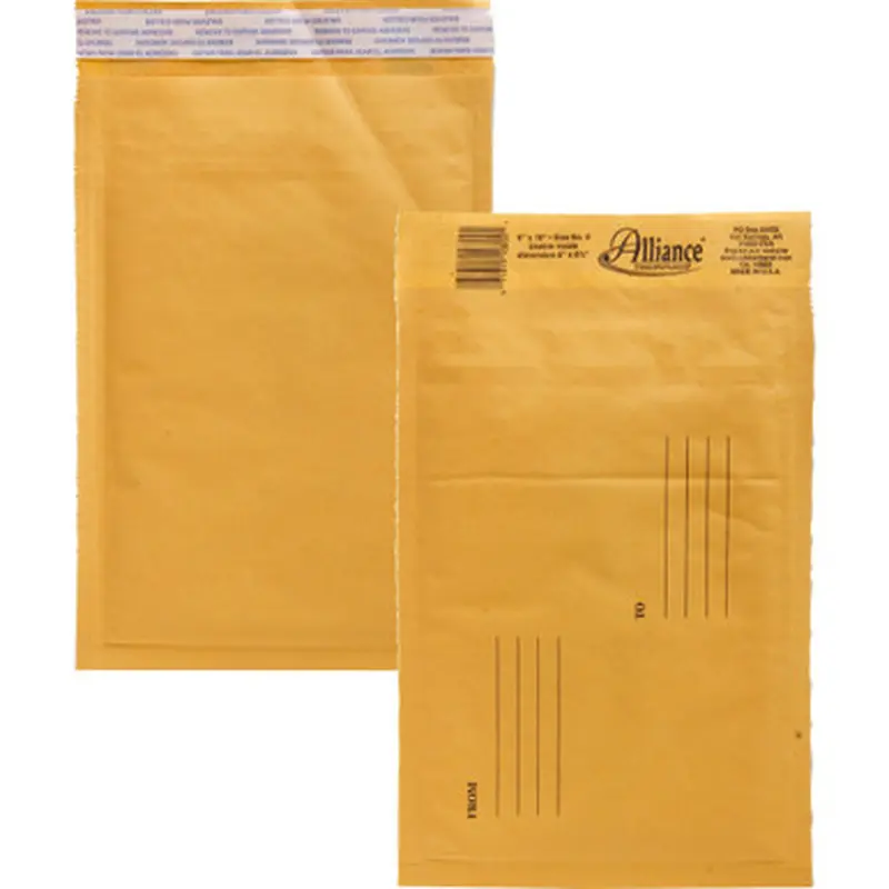 Alliance Rubber 10802 Kraft Bubble Mailers