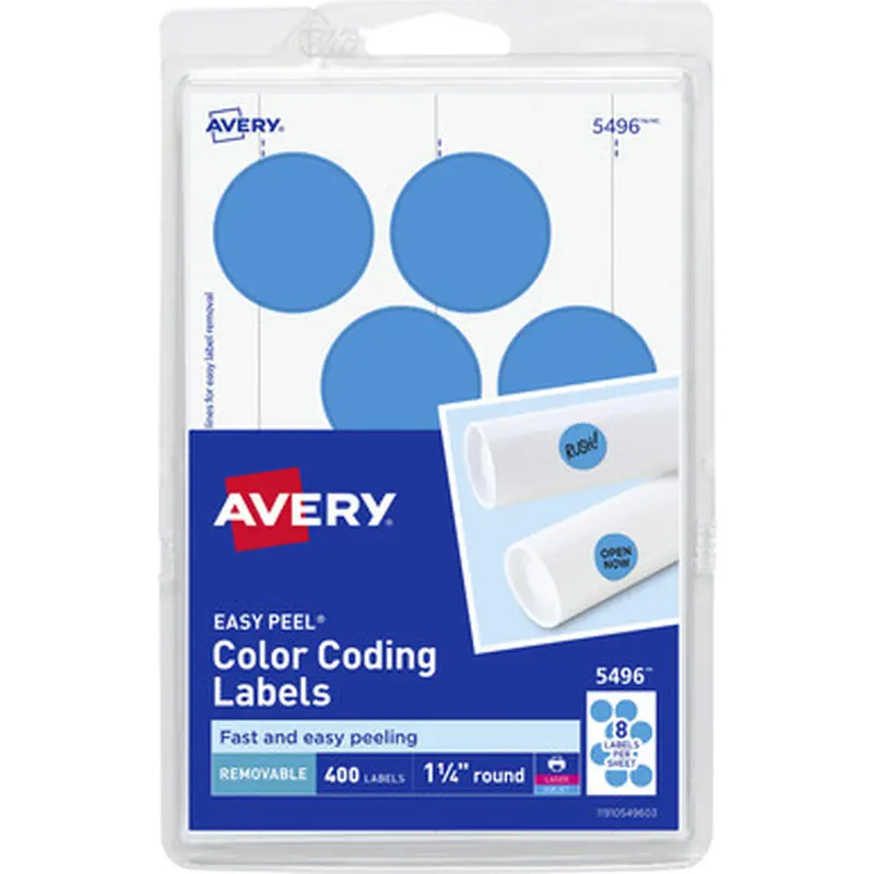 Avery 2020LB 1-1/4&quot Color-Coding Labels