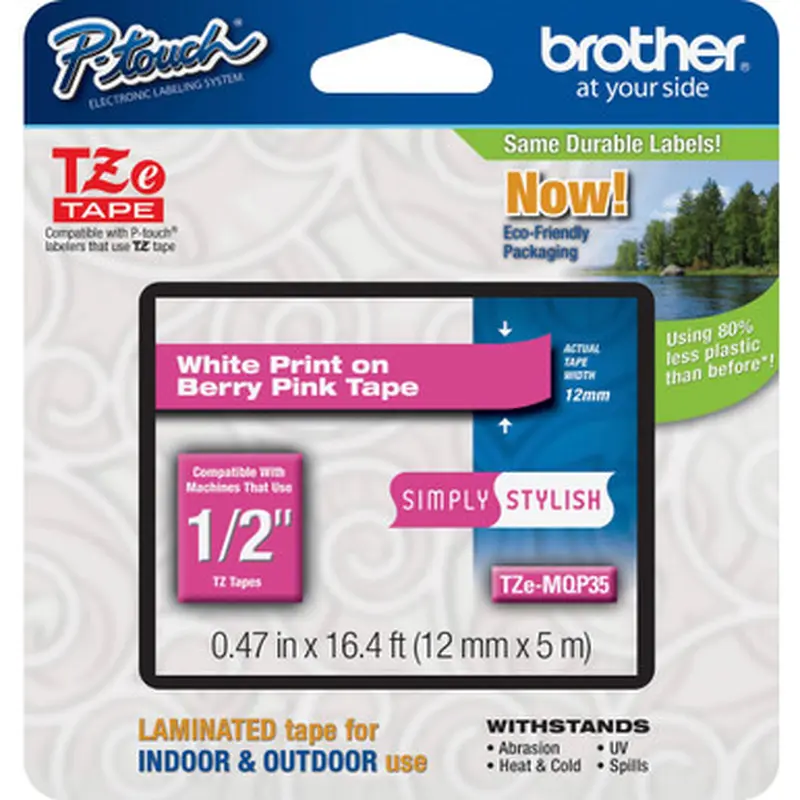 Brother TZEMQP35 PTouch 1/2&quot Laminated TZe Tape