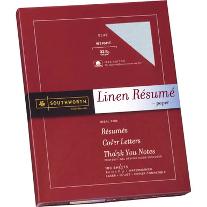 Southworth RD18BCFLN 100% Cotton Resume Paper