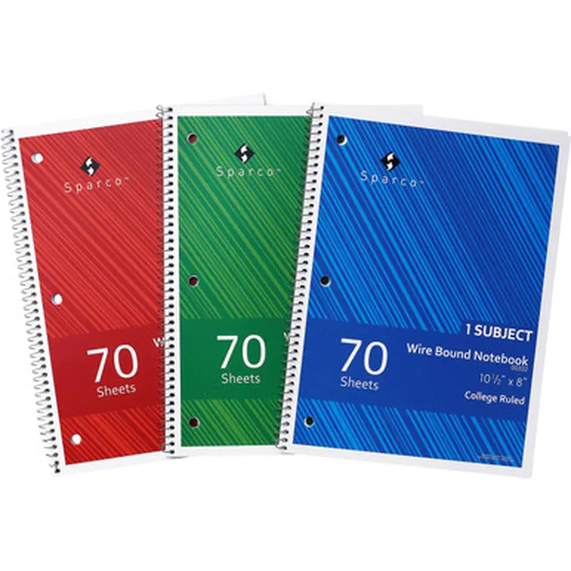 Sparco 00332 College Ruled Wire-bound Notebook