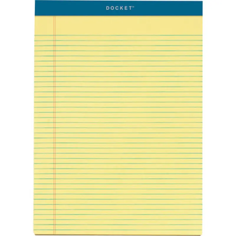 TOPS 63376 Letr-Trim Perforated Narrow Ruled Canary Legal Pads
