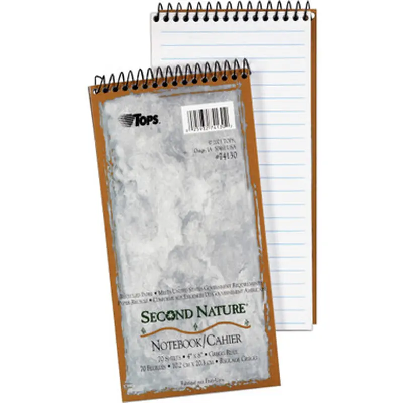 TOPS 74130 Second Nature 100% Recycled Steno Book