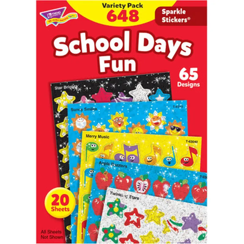 Trend 63909 Sparkle Stickers School Days Fun Stickers