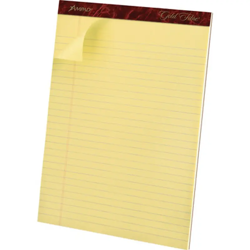 Ampad 20020 Gold Fibre Premium Rule Writing Pads - Letter