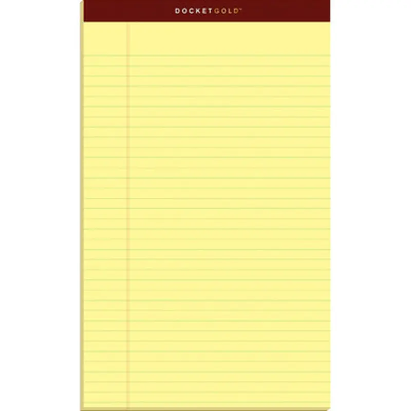 TOPS 63980 Docket Gold Legal Pads - Legal