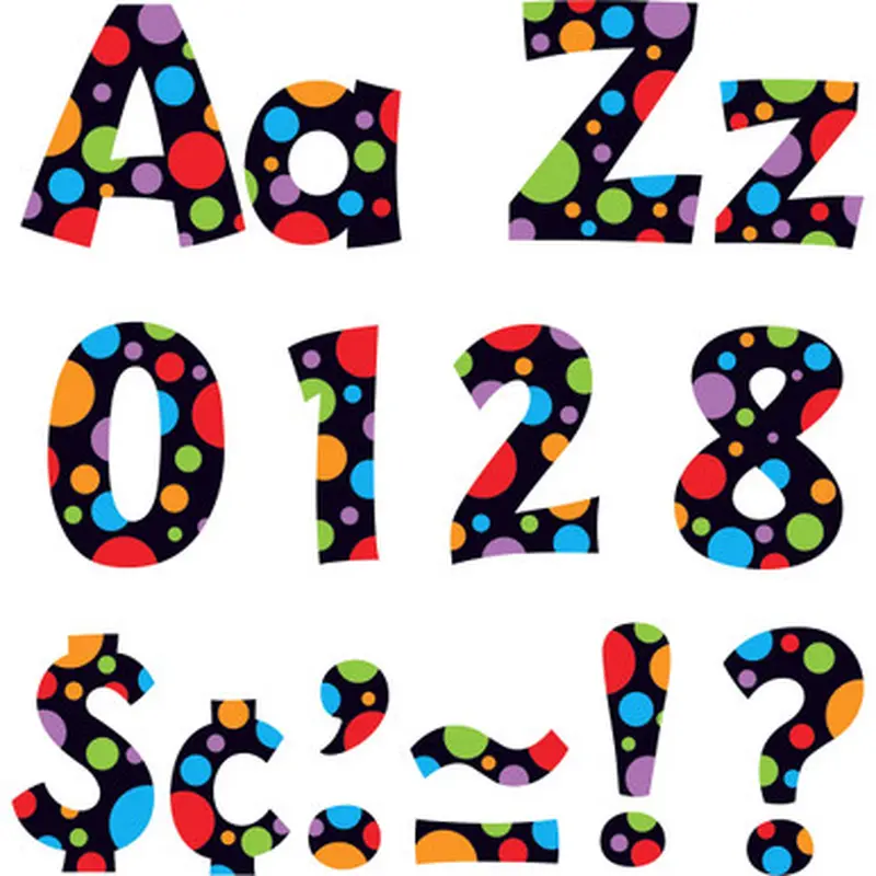 Trend 79754 Ready Letter Neon Dots
