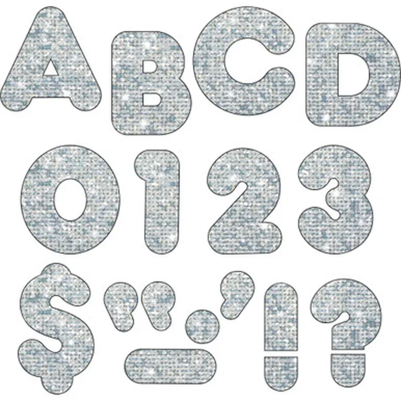 Trend T1613 4&quot Sparkle Uppercase Ready Letters Set
