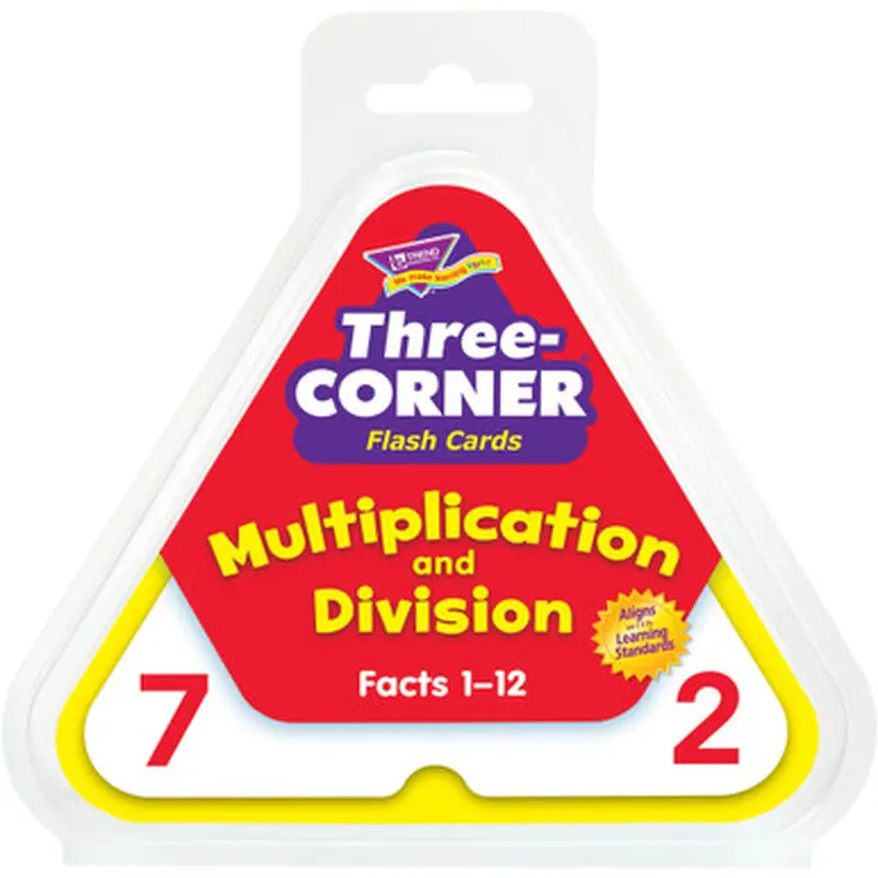 Trend T1671 Multiplication/Division Three-Corner Flash Card Set