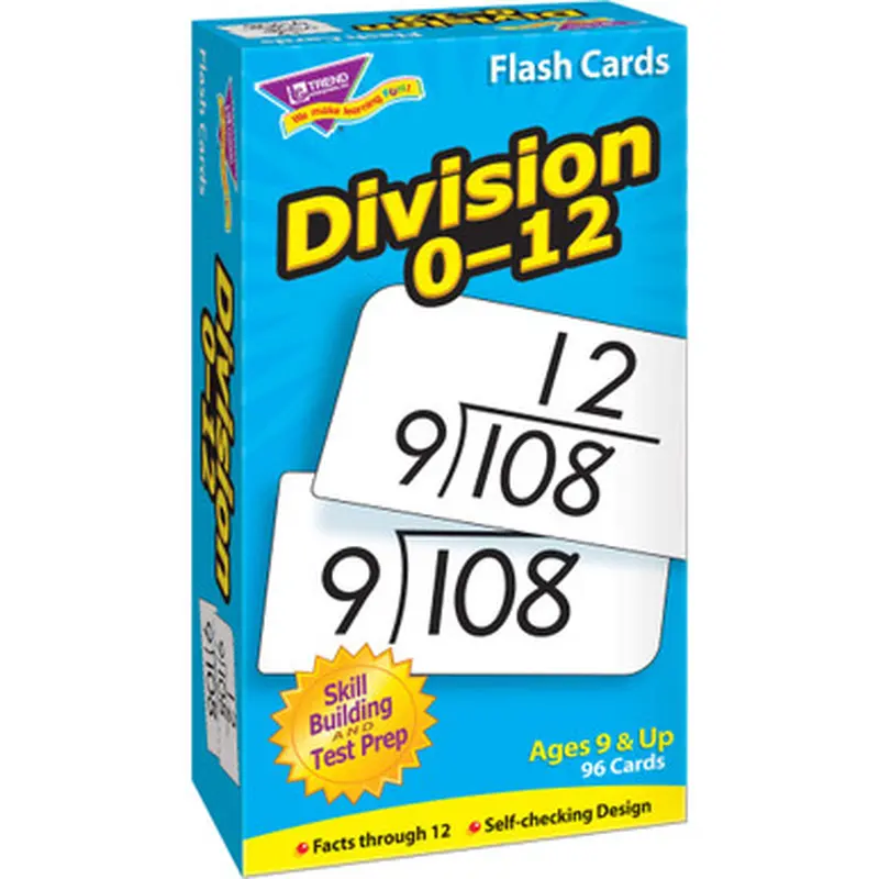 Trend T53106 Division 0-12 Flash Cards