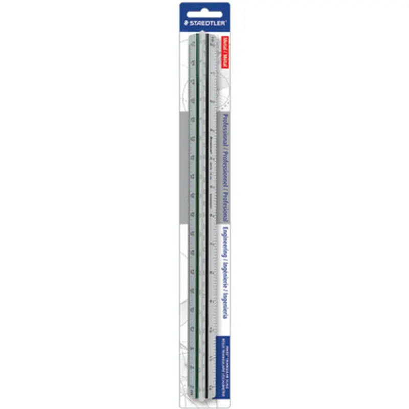 Staedtler 987M1834BK Prof-quality Engineer&#039s Triangular Scale
