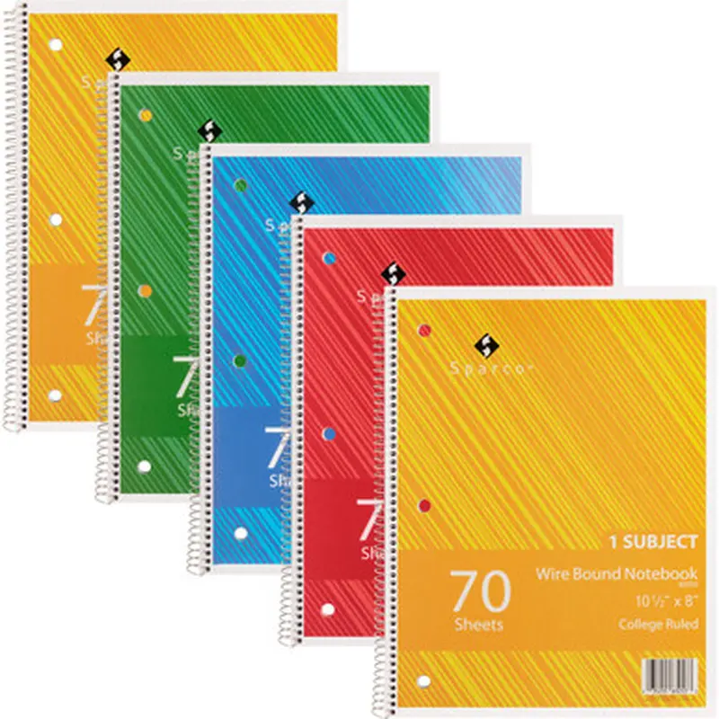 Sparco 83253BD Wire Bound College Ruled Notebook