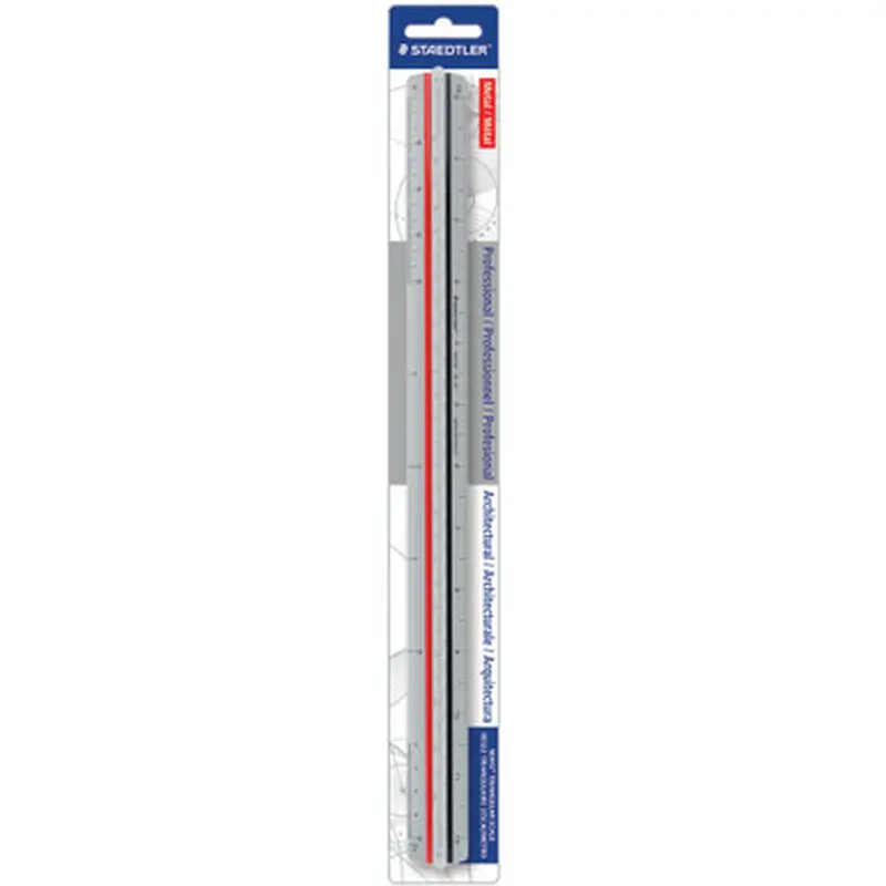 Staedtler 987M1831BK Prof-quality Architect Triangular Scale