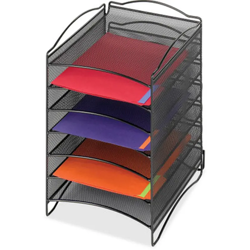 Safco 9431BL 6-Compartment Mesh Desktop Organizer