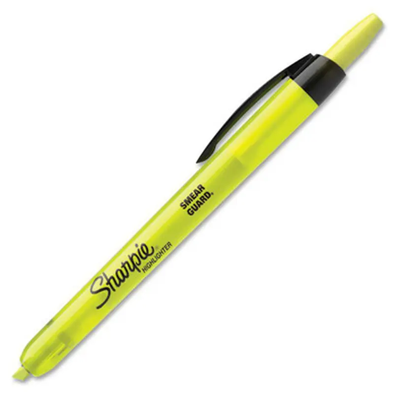 Sharpie 28025 Smear Guard Retractable Highlighters