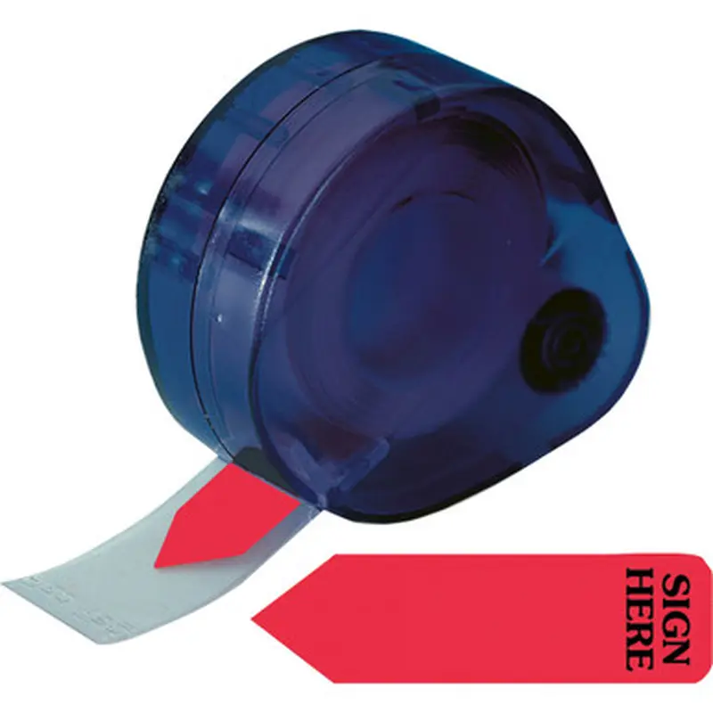 Redi-Tag 81054 Sign Here Reversible Flags In Dispenser