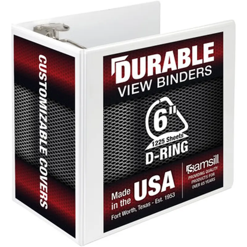 Samsill 16427 Nonstick 6&quot View D-Ring Binder
