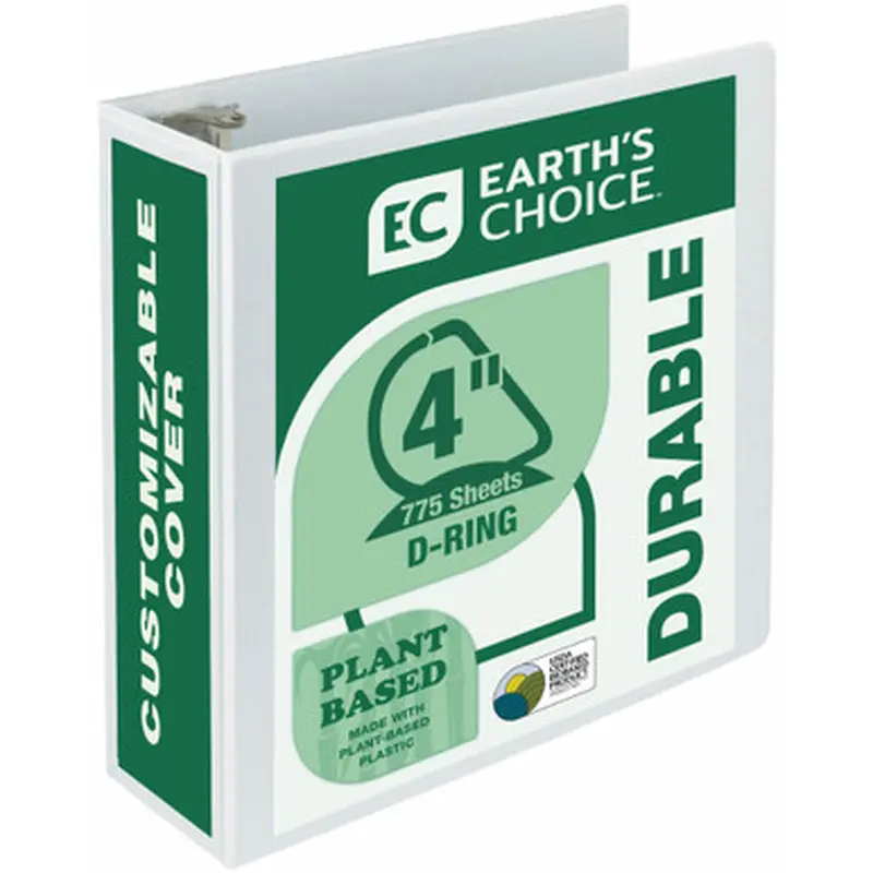 Samsill 16997 Earth&#039s Choice Durable 4&quot Biobased, Eco-friendly View Binder