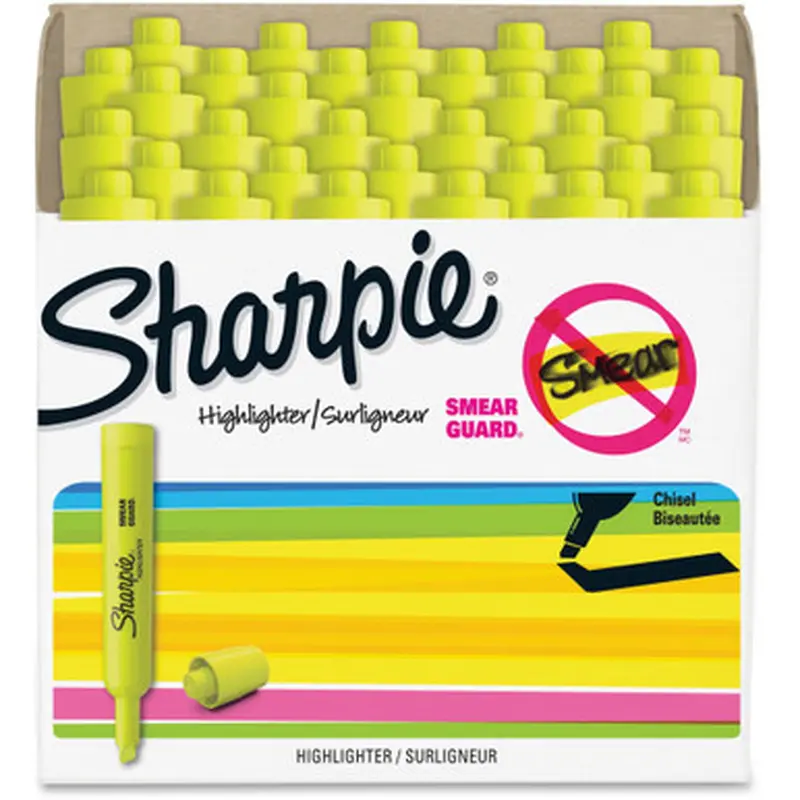 Sharpie 1920938 SmearGuard Tank Style Highlighters