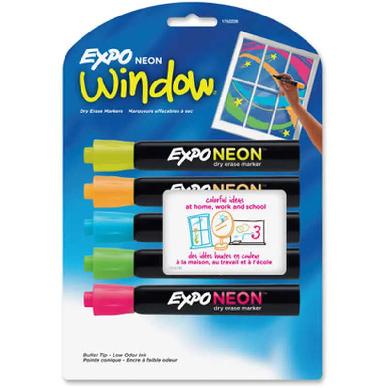 Expo 1752226 Neon Window Neon Dry-erase Markers