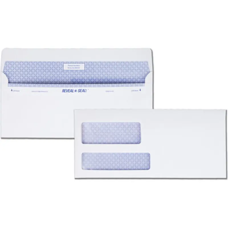 Quality Park 67529 Reveal-n-Seal Double Window Envelopes