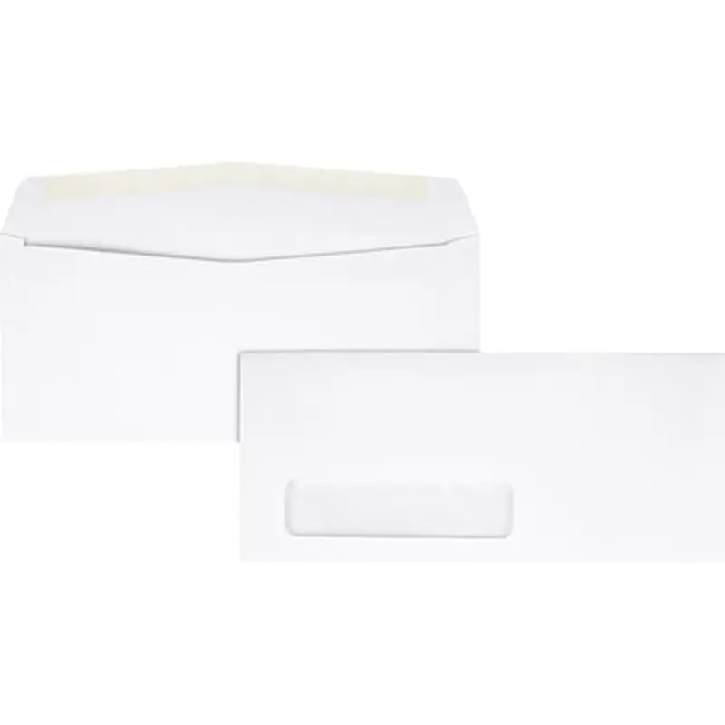 Quality Park 900120 White Woven Window Envelopes