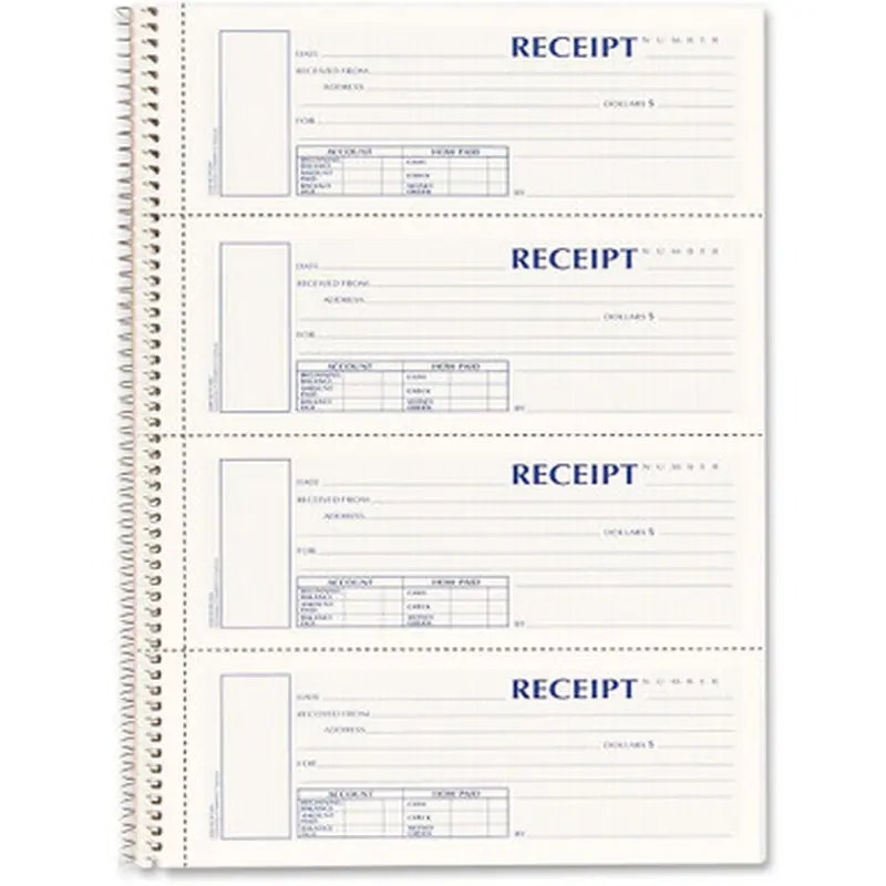 Rediform S16444W-CL 3-part Wirebound Money Receipt Book
