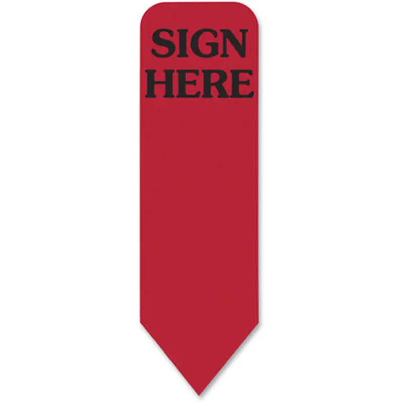 Redi-Tag 91012 Sign Here Reversible Red Refill Rolls