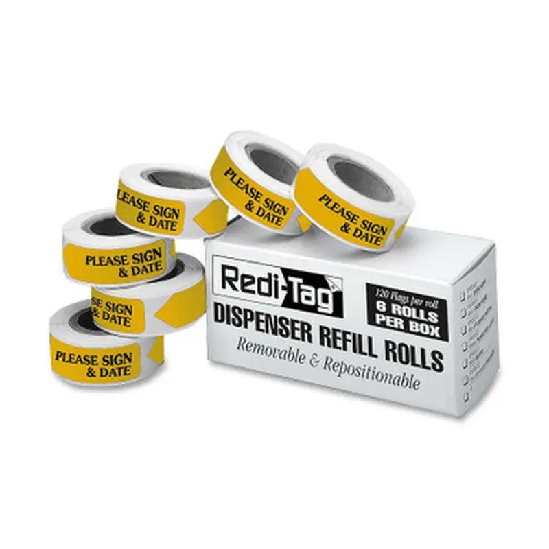 Redi-Tag 91032 Sign/Date Tags Refills