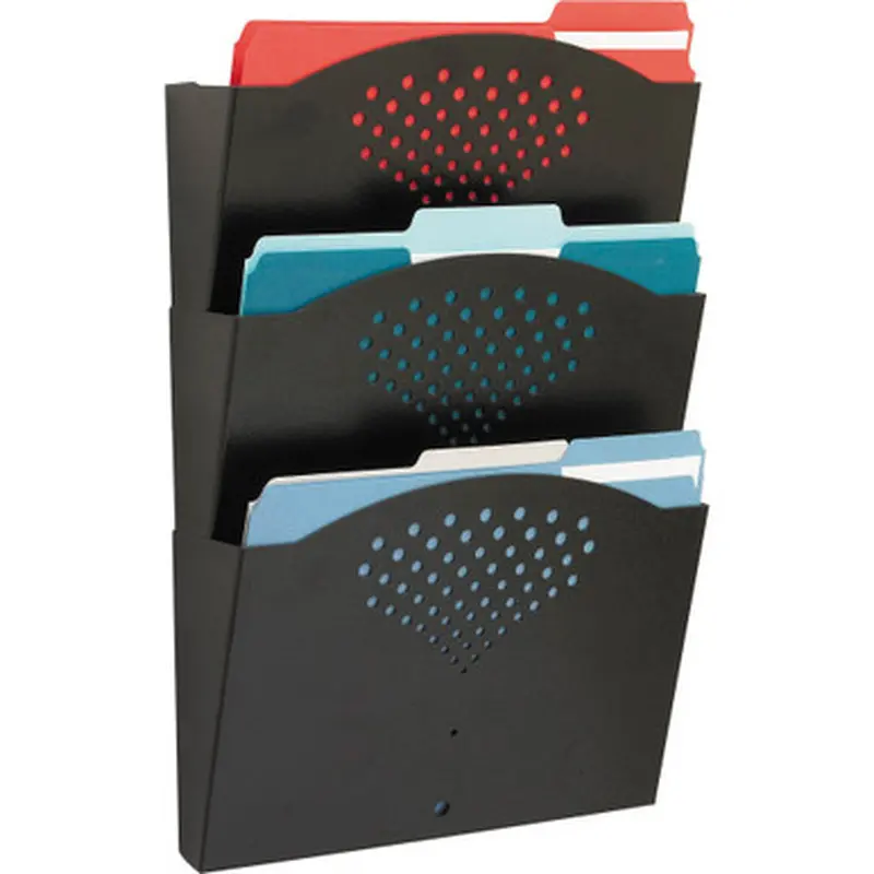 Safco 3172BL Triple Letter-Size Steel Wall Pockets