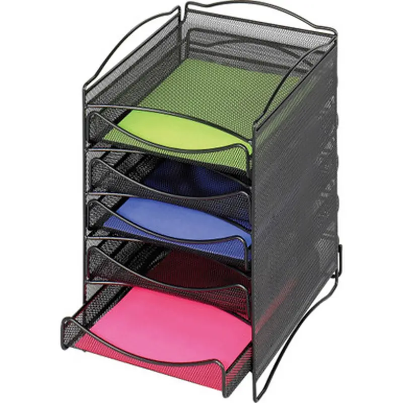 Safco 9432BL 5-Compartment Mesh Desktop Organzier