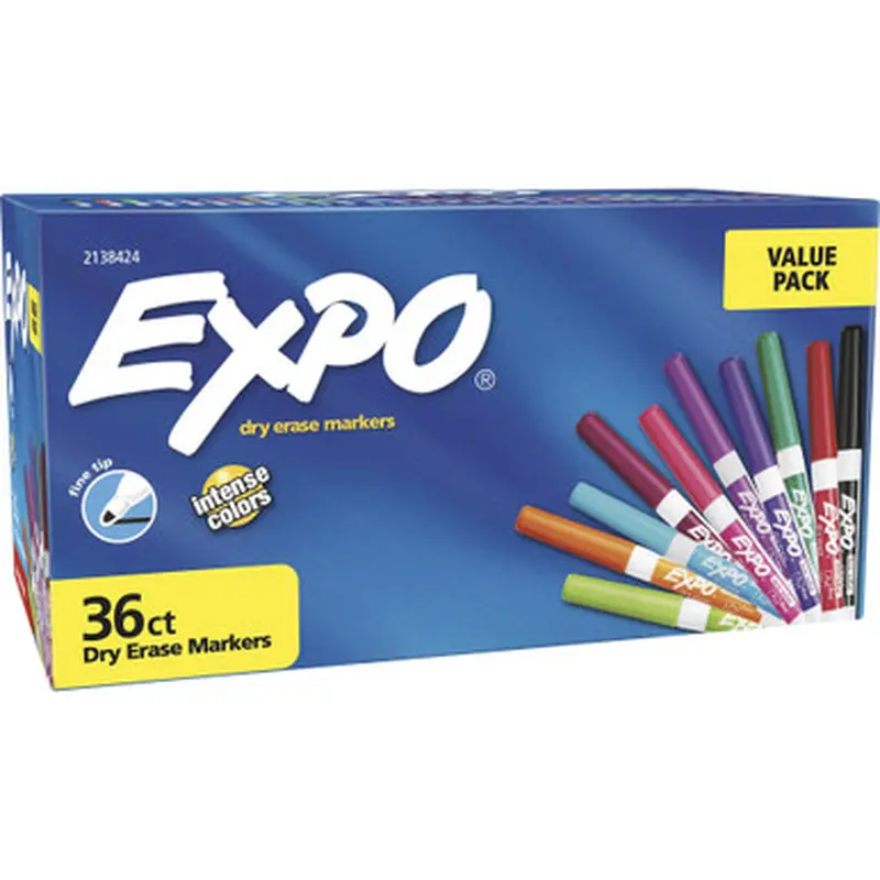 Expo 2138424 Low-Odor Dry Erase Fine Tip Markers