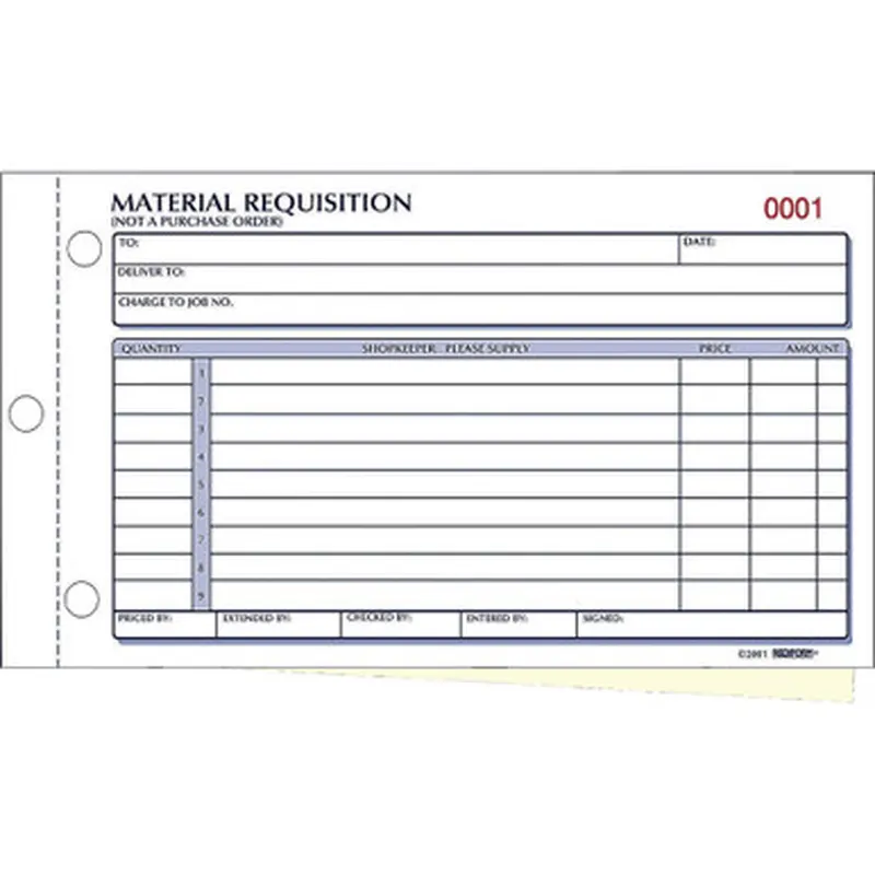 Rediform 1L114 Material Requisition Purchasing Forms