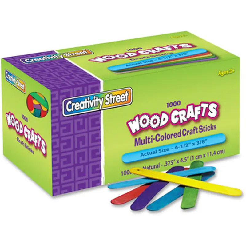 Creativity Street 377502 Bright Hues Wood Craft Sticks
