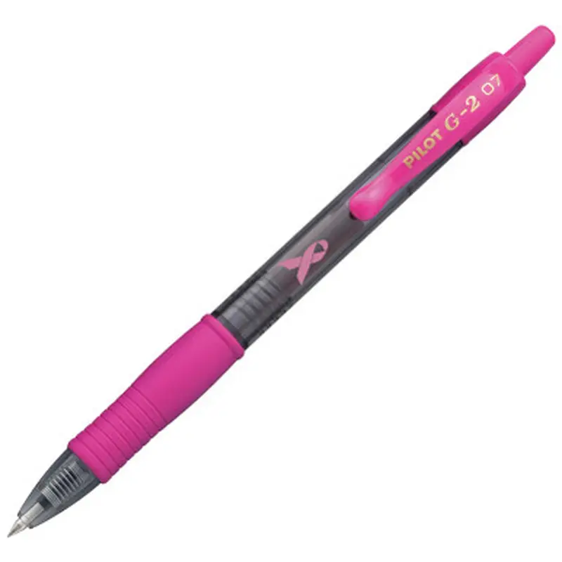 Pilot G2 Breast Cancer Awareness Pen 31332, Black Gel Ink, 0.7mm Fine Point