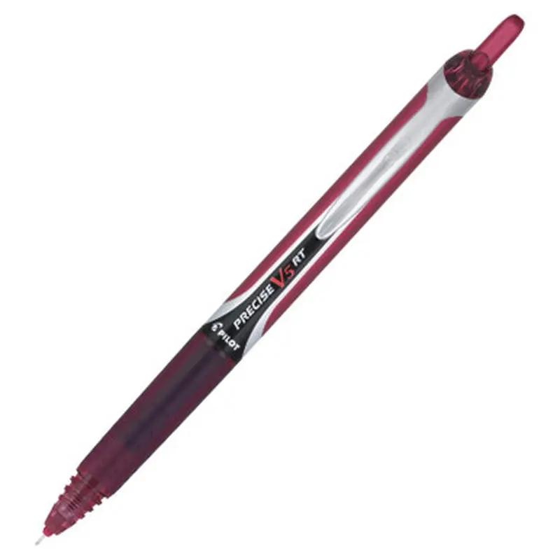 Pilot Precise V5 RT Rolling Ball Pen 15137, Burgundy Ink, 0.5mm Extra Fine Point