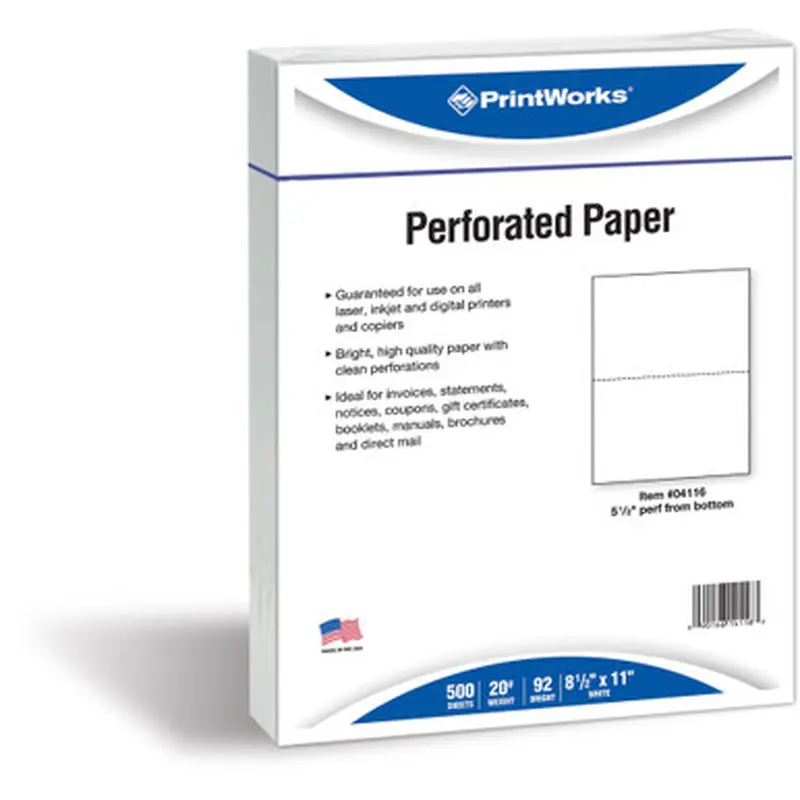 Printworks 04116 Pre-Perforated Paper for Statements, Tax Forms, Bulletins, Planners &amp More