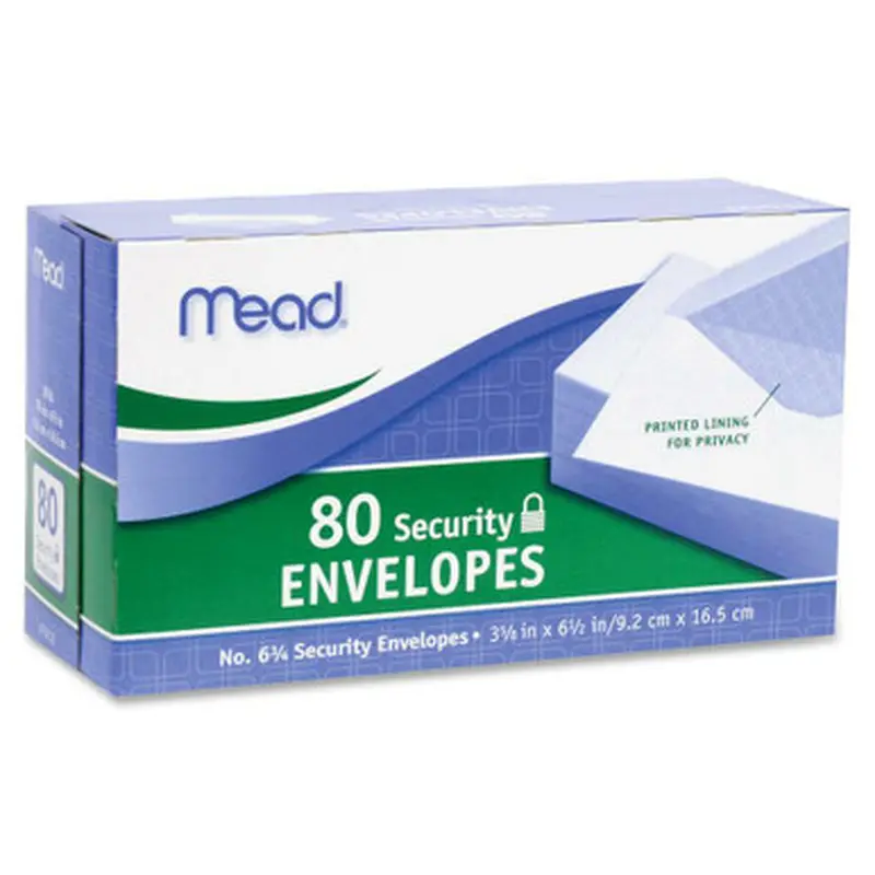 Mead 75212 White Security Envelopes